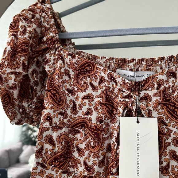 Faithful The Brand Juniper Midi Paisley Dress, Size 2 NWT - Picture 4 of 9